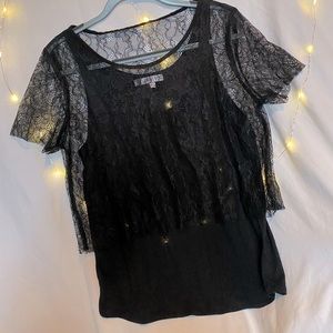 JL top with lace.